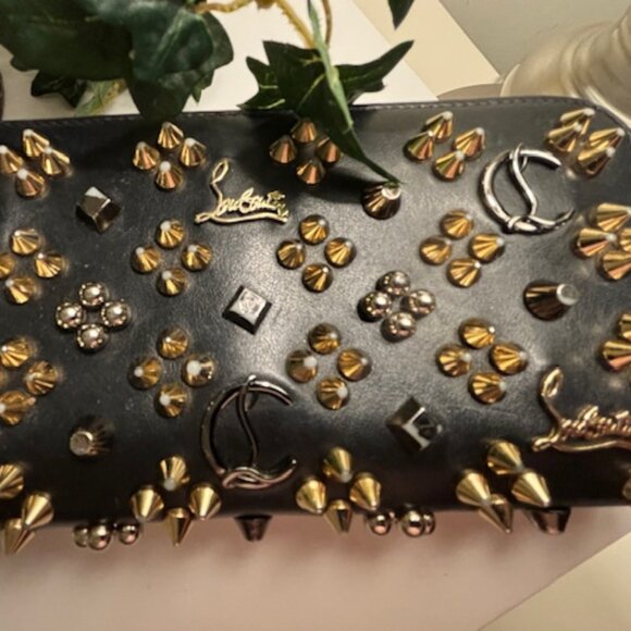 Christian Louboutin👠👠 Panettone Wallet-Black/Silver/Gold - Picture 13 of 14